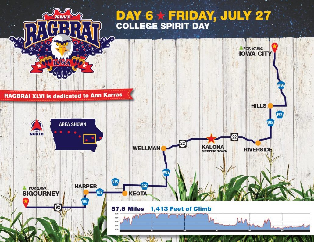 RAGBRAI XLVI Friday Route